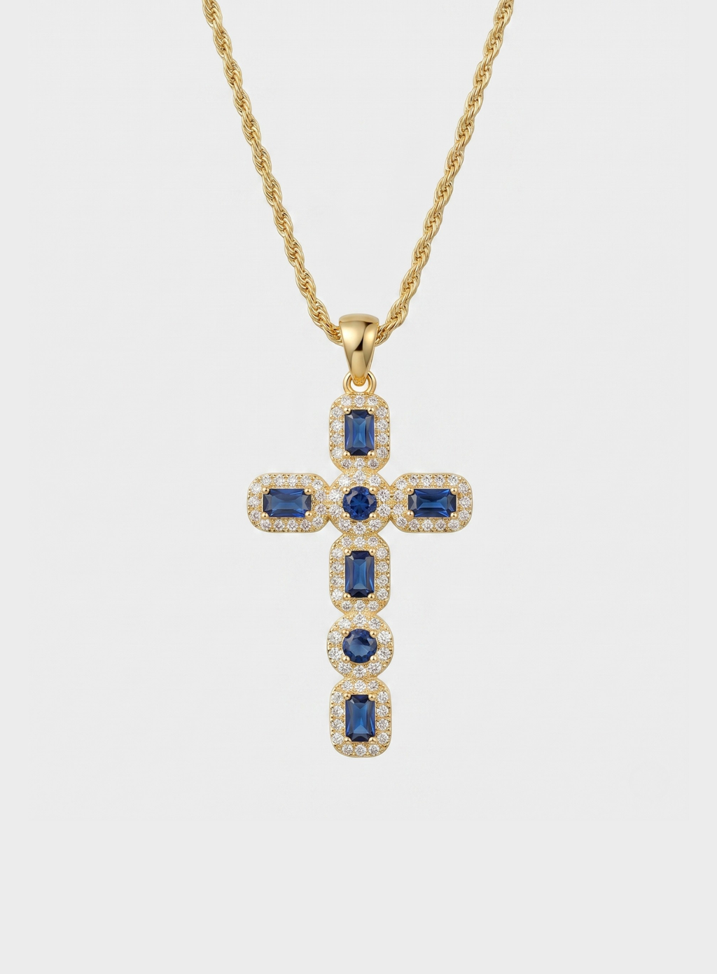 Elegant Halskæde med Zirkonia Kors