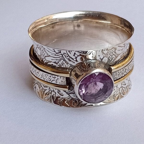 Anillo de Meditación en Cristal Bohemio