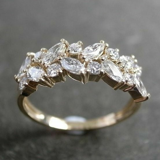 Vintage ring med zirkon