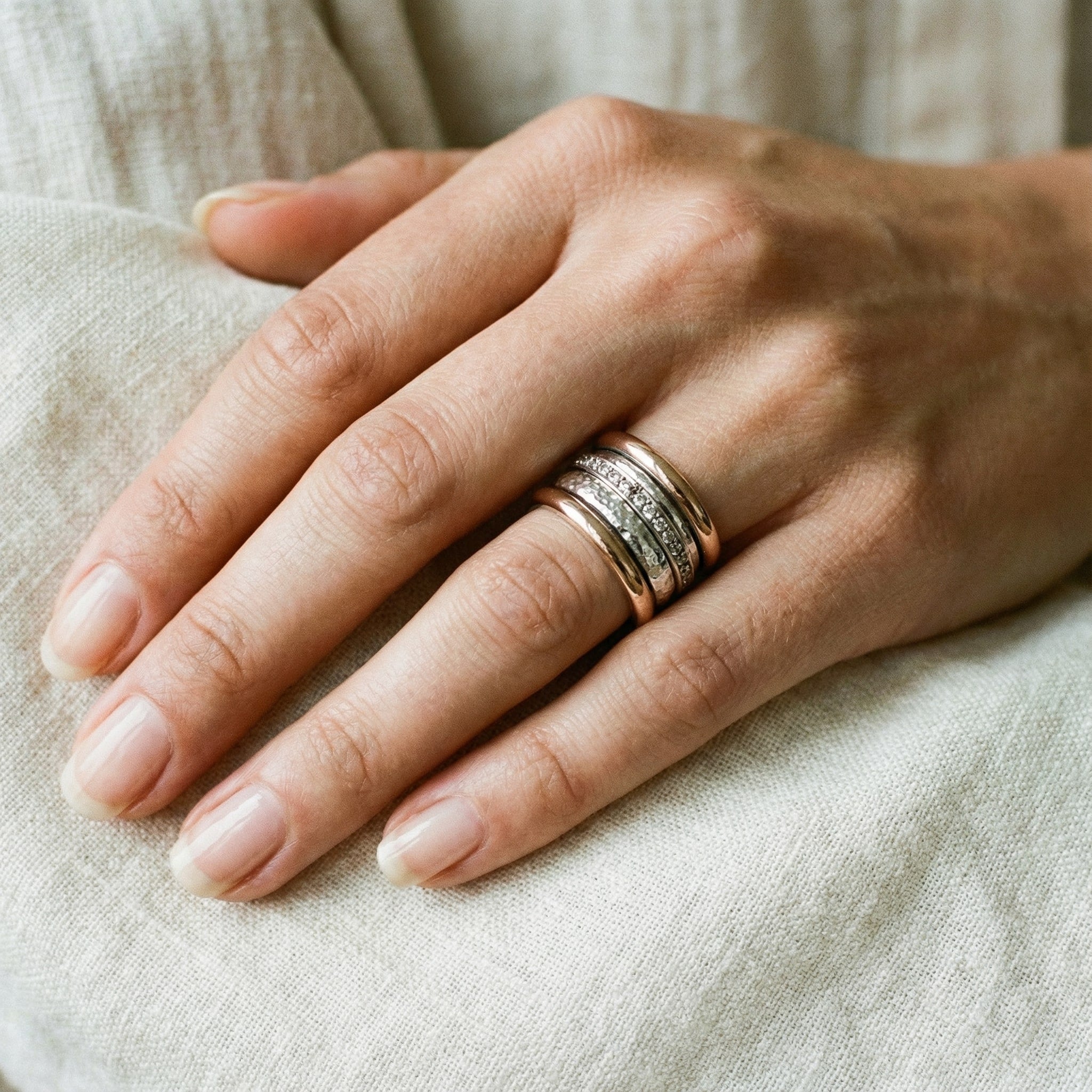 Vintage tyk guldbelagt ring