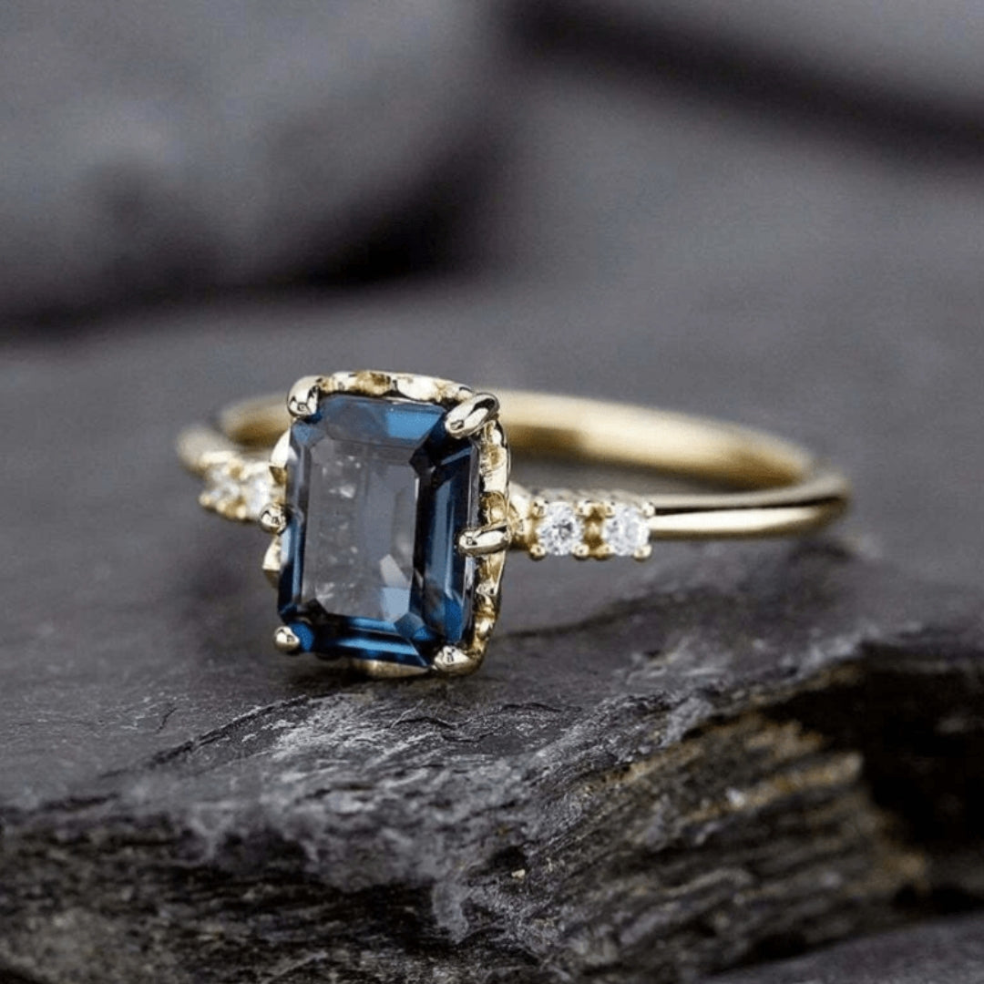 Vintage safirblitz-ring