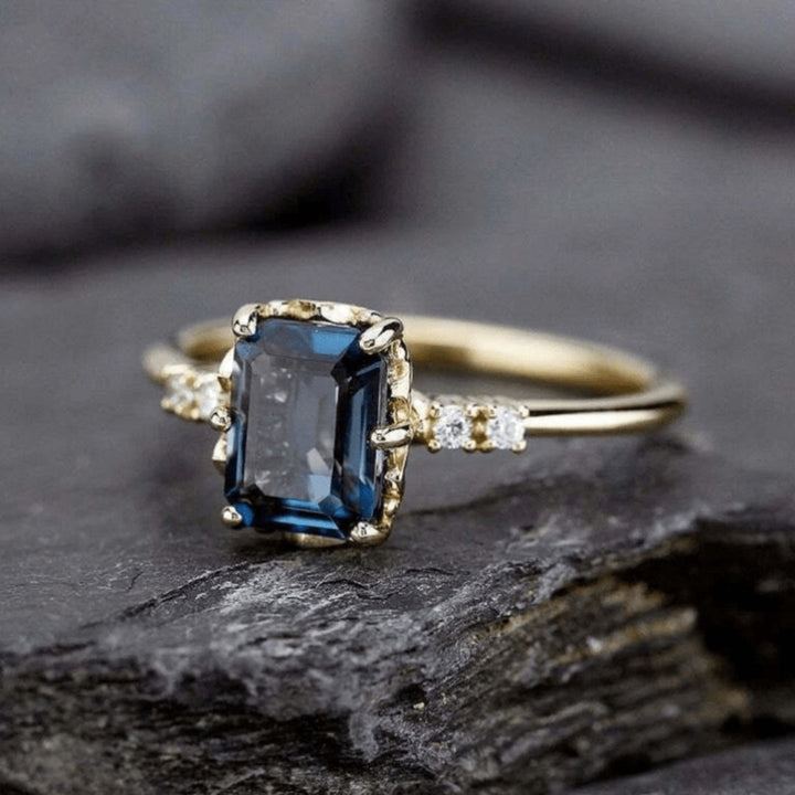 Vintage safirblitz-ring
