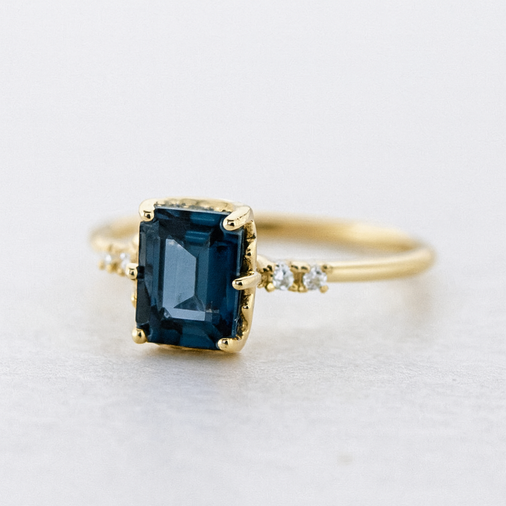 Vintage safirblitz-ring