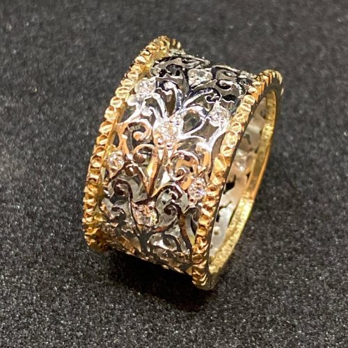Vintage ring med kubisk zirkonia