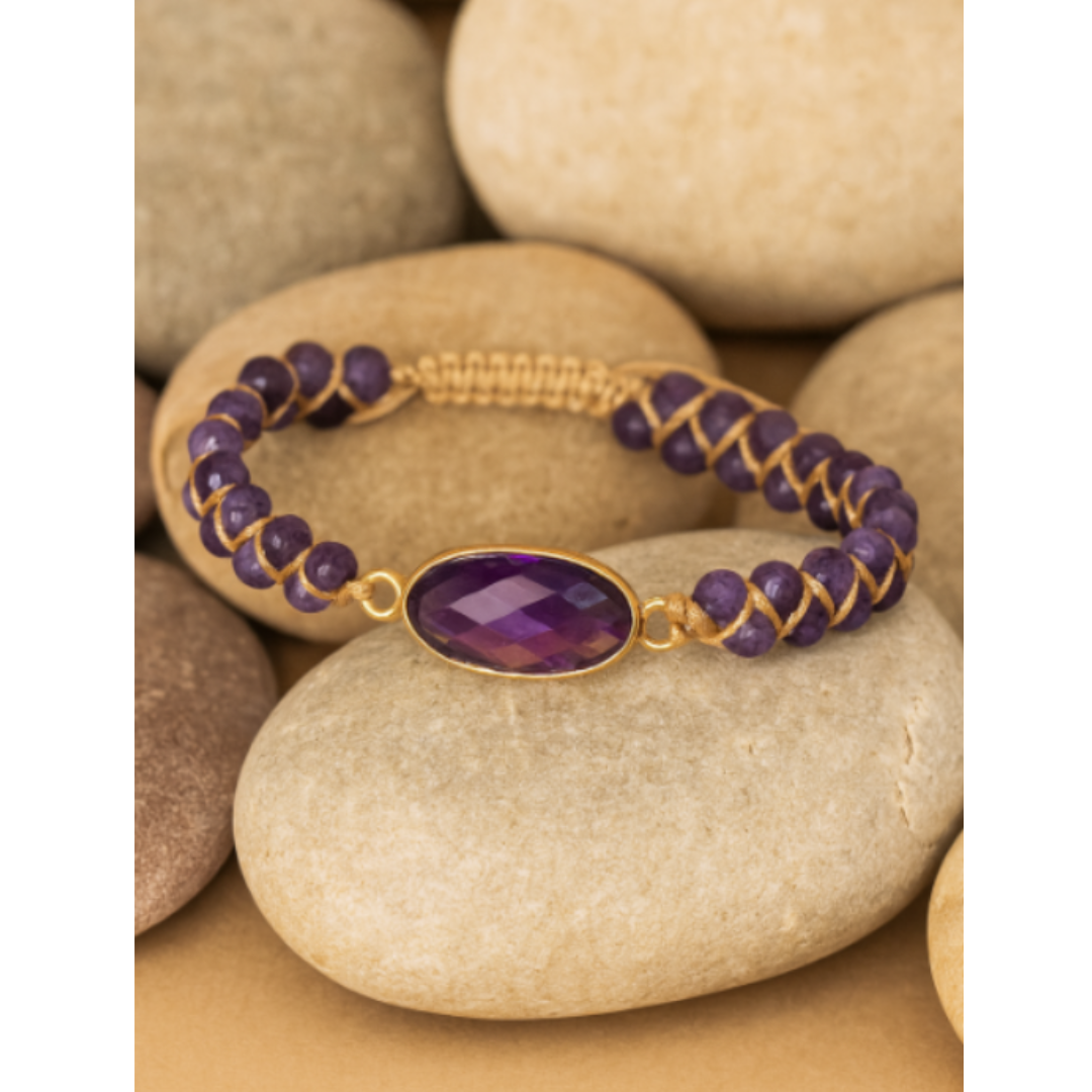 Elegant Amethyst Armbånd