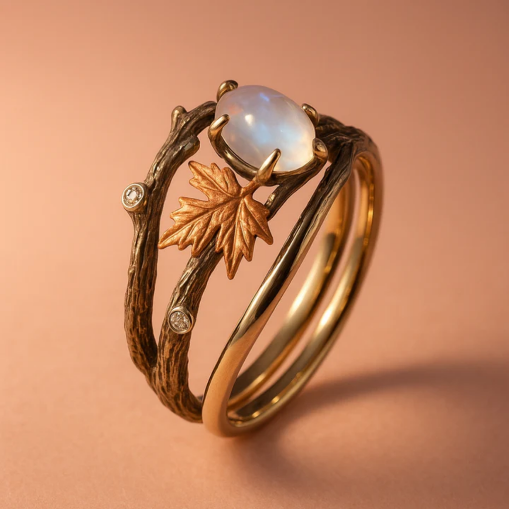 Anillo con Piedra de Luna Natural