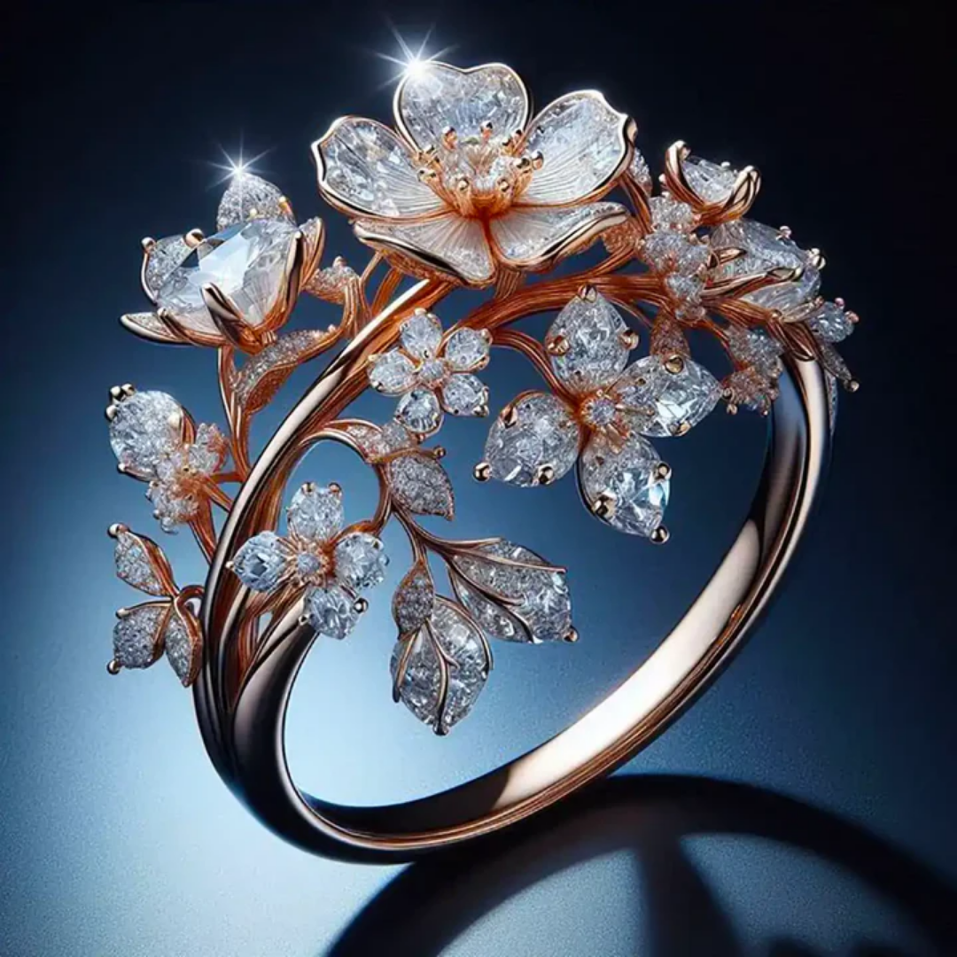 Svetleči Prstan Crystal Blossom