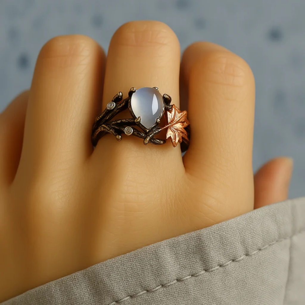Anillo con Piedra de Luna Natural